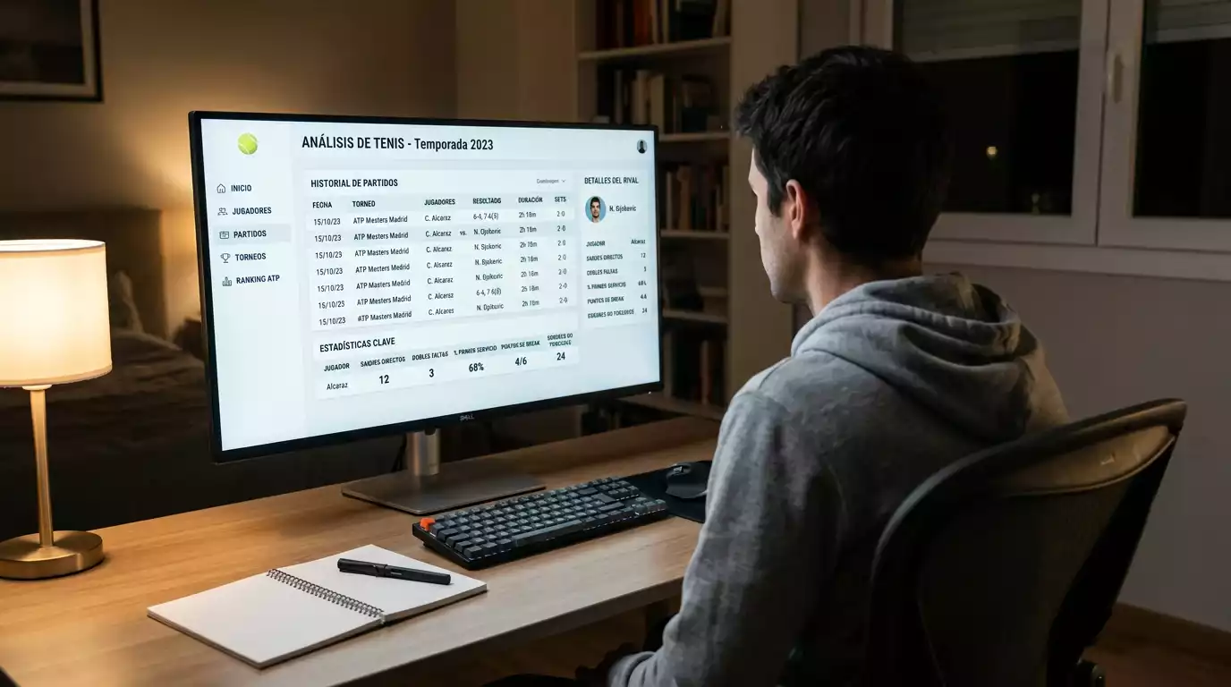 Pantalla de un operador de apuestas mostrando mercados de tenis con cuotas decimales durante un partido del US Open